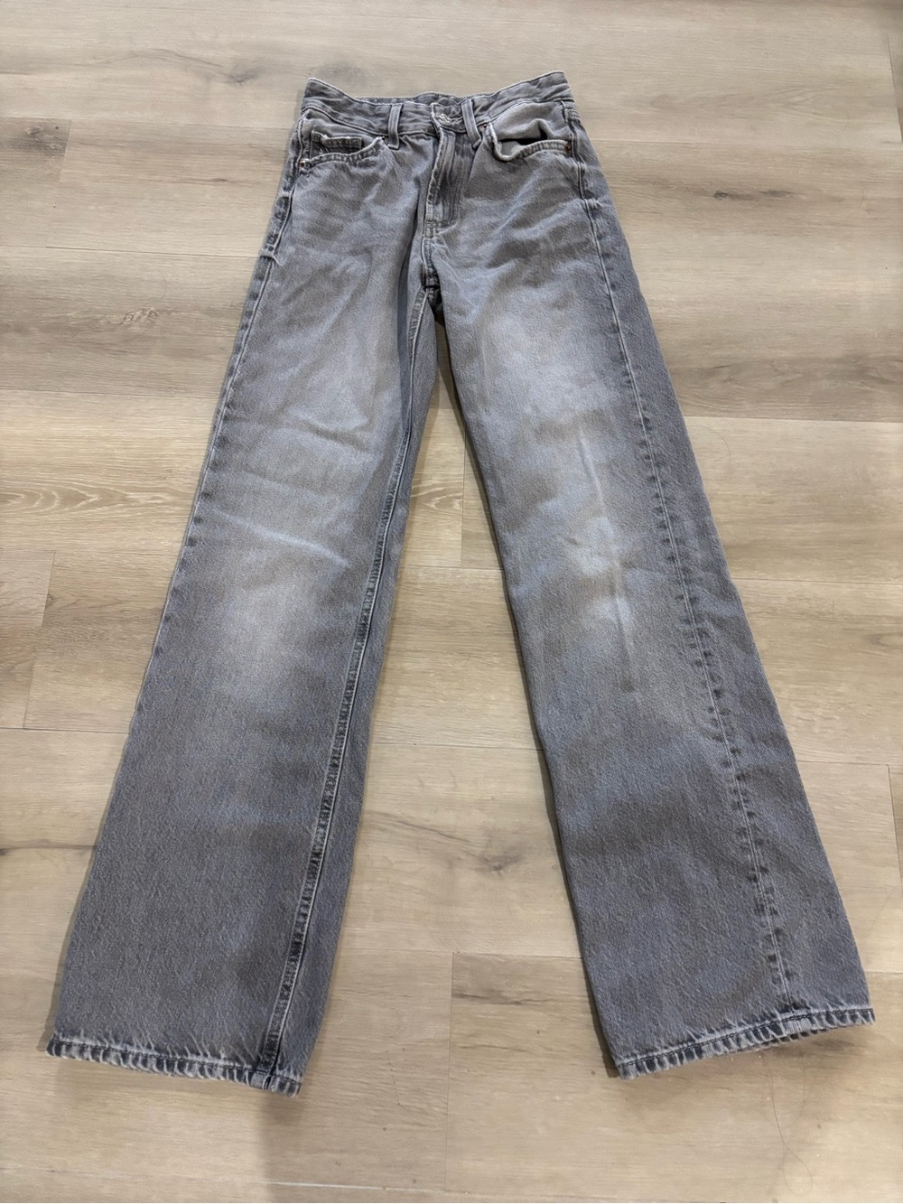 ZARA Straight Leg Gray Jeans